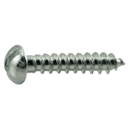 Midwest Fastener Wood Screw, #6, 3/4 in, Zinc Plated Steel Round Head Slotted Drive, 95 PK 61903